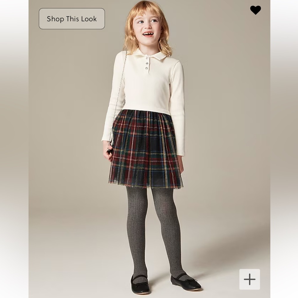Girls' tartan tulle dress Size 8